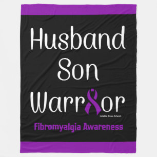 Ehemann Son Warrior...Fibro Fleecedecke