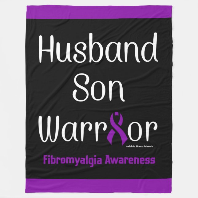 Ehemann Son Warrior...Fibro Fleecedecke (Vorderseite)