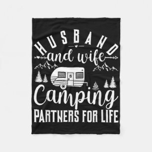 Ehemann und Ehefrau Camping-Partner fürs Leben Cam Fleecedecke