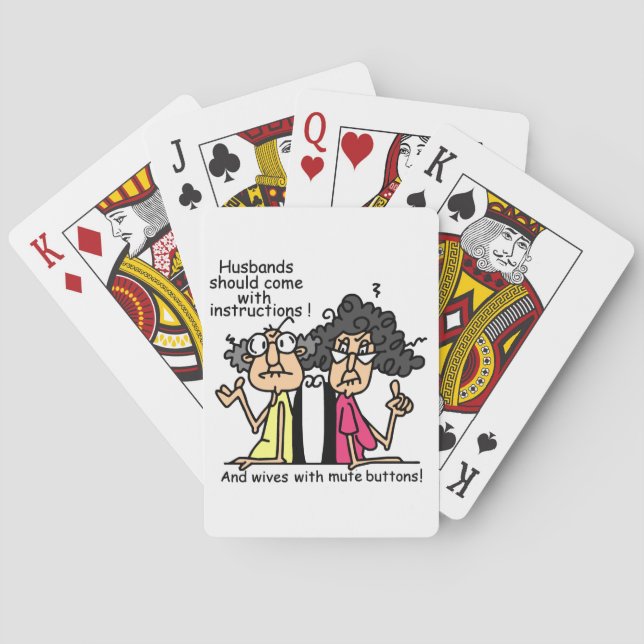 Ehemann-und Ehefrau-Haltungs-Spaß Spielkarten (Rückseite)