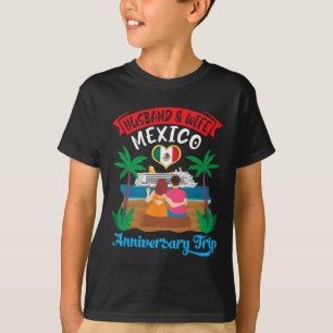 Ehemann und Ehefrau in Mexiko-Jubiläums-Trip-Kreuz T-Shirt