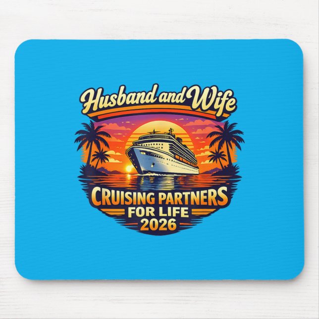 Ehemann und Ehefrau Kreuzfahrtpartner fürs Leben 2 Mousepad (Vorne)
