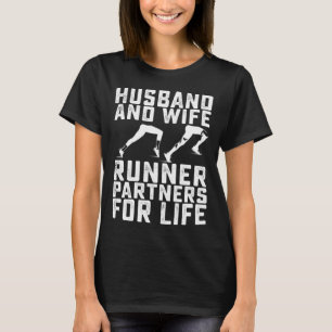 Ehemann und Ehefrau-Läufer Partner fürs Leben Lauf T-Shirt