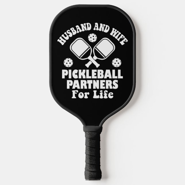 Ehemann und Ehefrau Pickleball Partner für das Leb Schläger (Vorderseite)