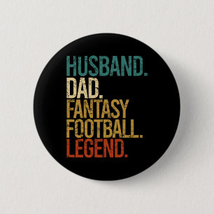 Ehemann Vater Fantasy Football Legende Lustige Män Button