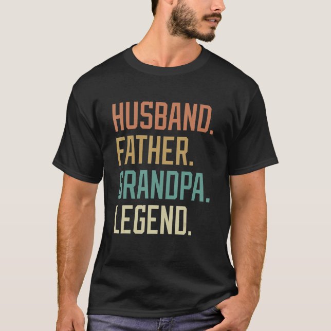 Ehemann Vater Großvater Legend Vatertag Geburtstag T-Shirt (Vorderseite)