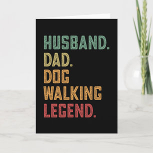 Ehemann Vater Hund Spaziergang Legende Hund Karte