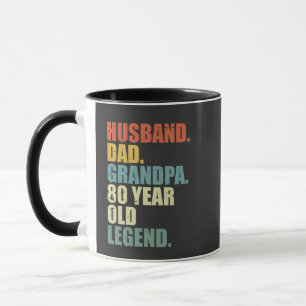Ehemann Vater Opa 80 Jahre alte Legende 80. Geburt Tasse