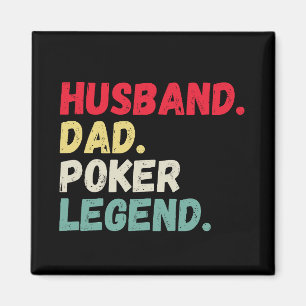 Ehemann Vater Poker-Legende Vintage Retro-Karten l Magnet