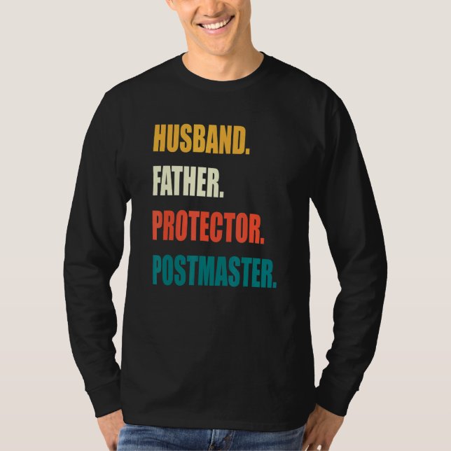 Ehemann Vater Protector Postmaster T-Shirt (Vorderseite)