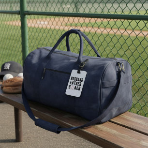 Ehemann Vater Trainer Baseball-Vater-Zitat Gepäckanhänger