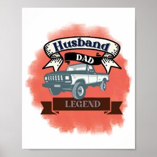 Ehemann Vater Trucker Legende Das ultimative All-i Poster