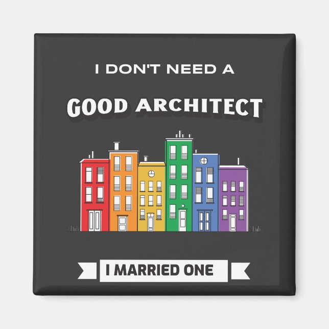 Ehemann von Funny Architecture Magnet (Vorne)