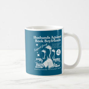 Ehemänner gegen Buchfreunde Buchillustration Kaffeetasse