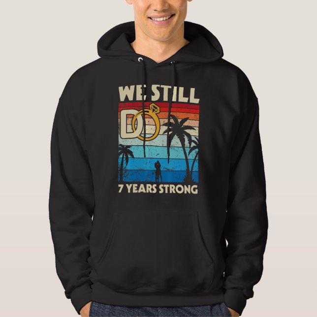 Ehemännisch Ehefrau Hochzeit machen wir noch 7 Jah Hoodie (Vorderseite)