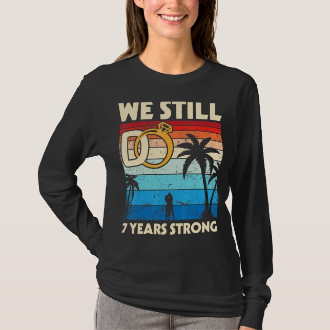 Ehemännisch Ehefrau Hochzeit machen wir noch 7 Jah T-Shirt (Vorderseite)
