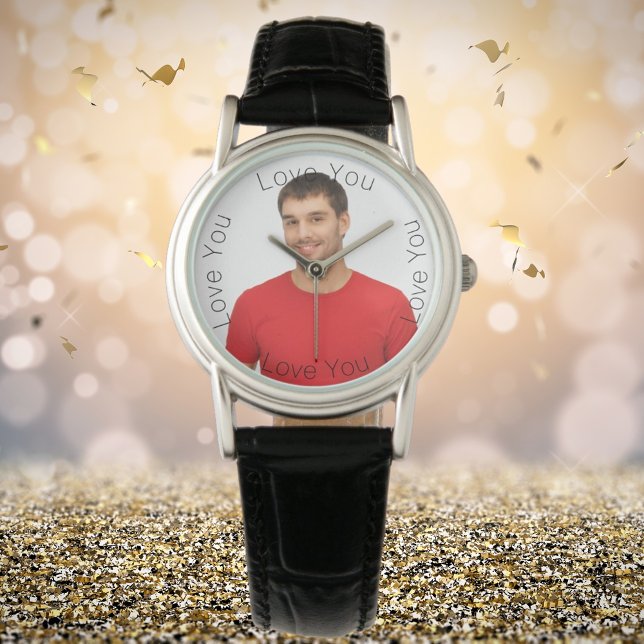 Ehemännisch Freund Liebe du Foto Armbanduhr (Von Creator hochgeladen)