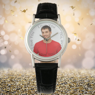 Ehemännisch Freund Liebe du Foto Armbanduhr
