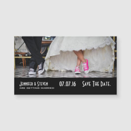 Ehepaar in einem fünfzigjährigen Diner Save the Da Magnetkarte