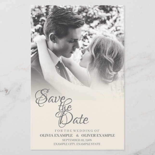 Ehepaar küssen in Monochrome (Vorderseite)