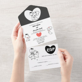 Ehepaar | UAWG und Hochzeit All In One Einladung