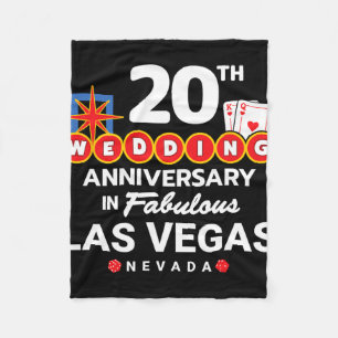 Ehepaare 20 Jahre - Vegas 20. Wedding Anni Fleecedecke