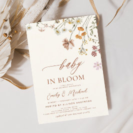 Ehepaare Baby Shower Wildblume Baby in Bloom Einladung