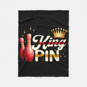 Ehepaare Bowler League Bowling King Button Trading Fleecedecke