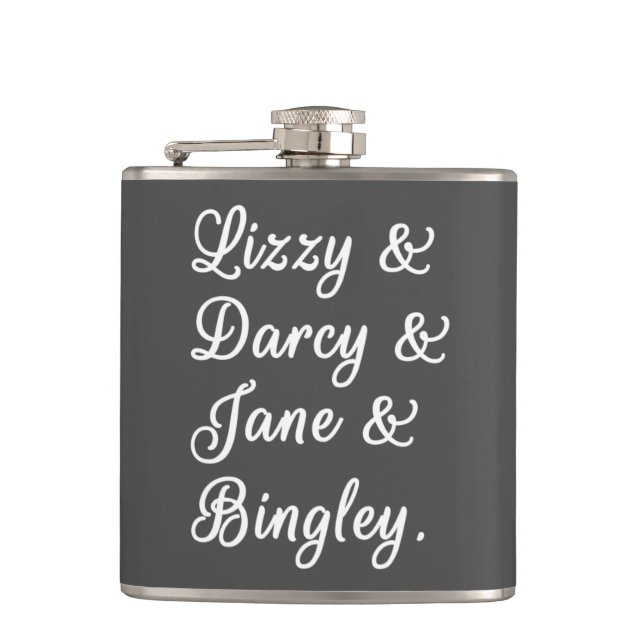 Ehepaare, die stolz sind und Vorurteile treffen II Flachmann (Vorderseite)