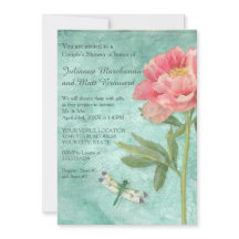 Ehepaare Dusche Hübsch Peony Blume in Dragonfly
