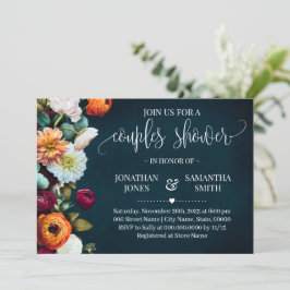 Ehepaare Dusche Wine Navy Burgundy Bridal Wedding Einladung