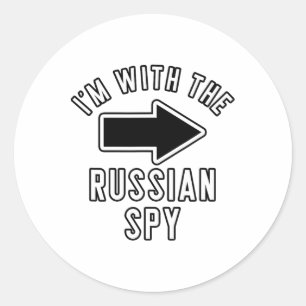 Ehepaare Halloween-Kostüm bin ich mit der russisch Runder Aufkleber