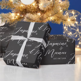 Ehepaare mit Namen als Geschenkpapier