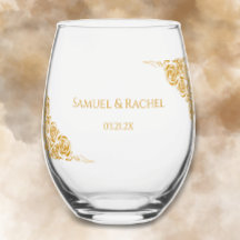 Ehepaare mit Namen Datum handgezogene Gold-Rose Ho
