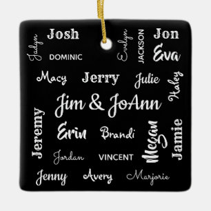 Ehepaare Name mit Kindern und Enkelkinder Keramikornament