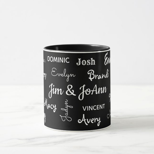 Ehepaare Name mit Kindern und Enkelkinder Tasse (Zentrum)