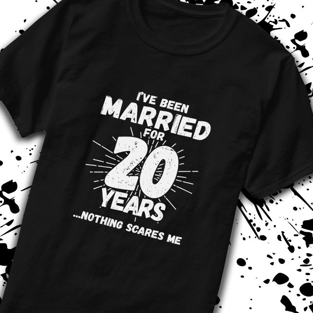 Ehepaare Verheiratet 20 Jahre Witziger 20-jähriger T-Shirt (Von Creator hochgeladen)