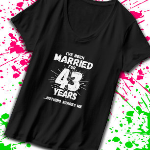 Ehepaare Verheiratet 43 Jahre Witziger 43. Geburts T-Shirt
