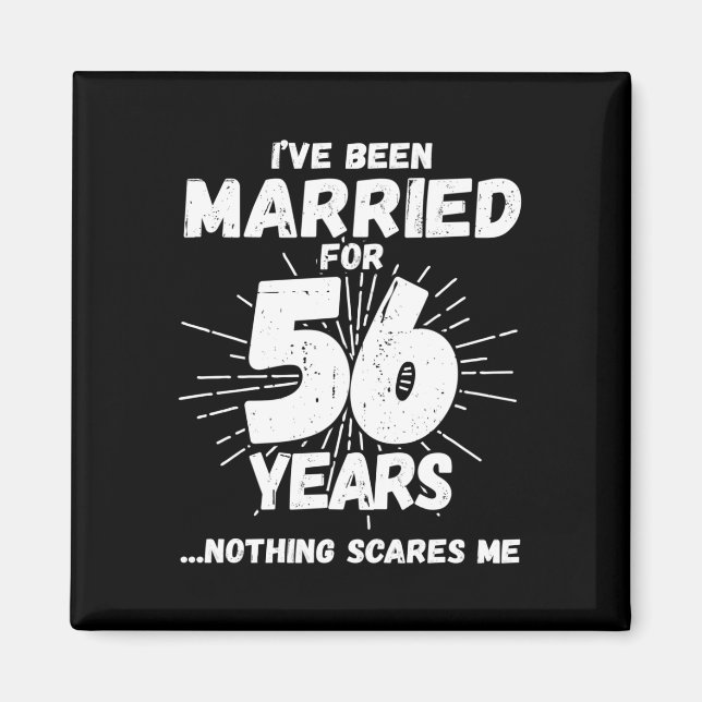 Ehepaare Verheiratet 56 Jahre Funny 56 Jahre Jubil Magnet (Vorne)