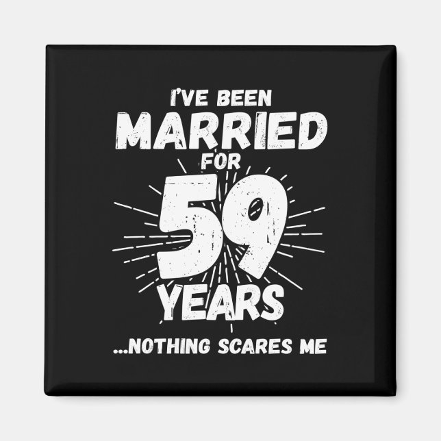 Ehepaare Verheiratet 59 Jahre Funny 59 Jahre Jubil Magnet (Vorne)