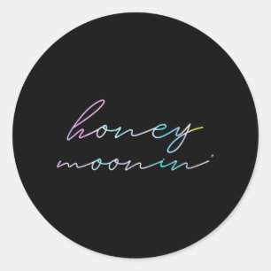 Ehepaare Verheiratet Matching Honeymoon Vacation H Runder Aufkleber