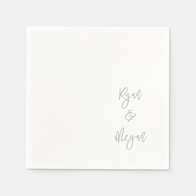 Ehepaare Verlobung NAME & NAME Hochzeit Serviette (Vorderseite)
