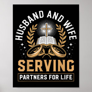 Ehepartner dienende Partner Christliches Paar Poster