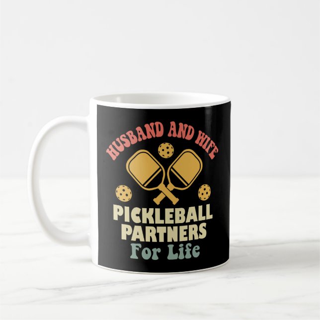 Ehepartner Pickleball Partner fürs Leben Kaffeetasse (Links)