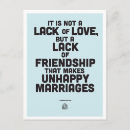 Ehephilosophie-Zitat Postkarte