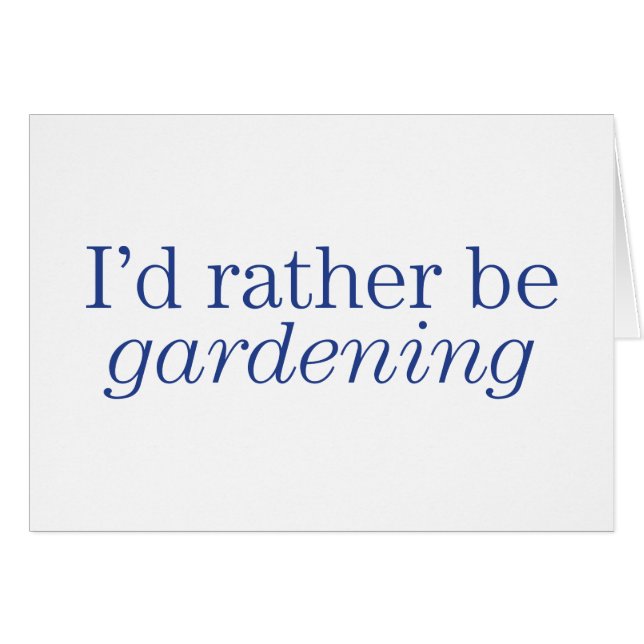 Eher arbeitet im Garten (Vorderseite (Horizontal))