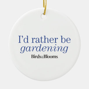 Eher arbeitet im Garten Keramikornament