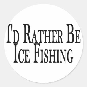 Eher Eis-Fische Runder Aufkleber