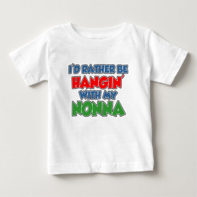 Eher hängt mit Nonna Baby T-shirt (Vorderseite)