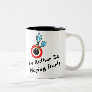 Eher spielt Pfeile Zweifarbige Tasse